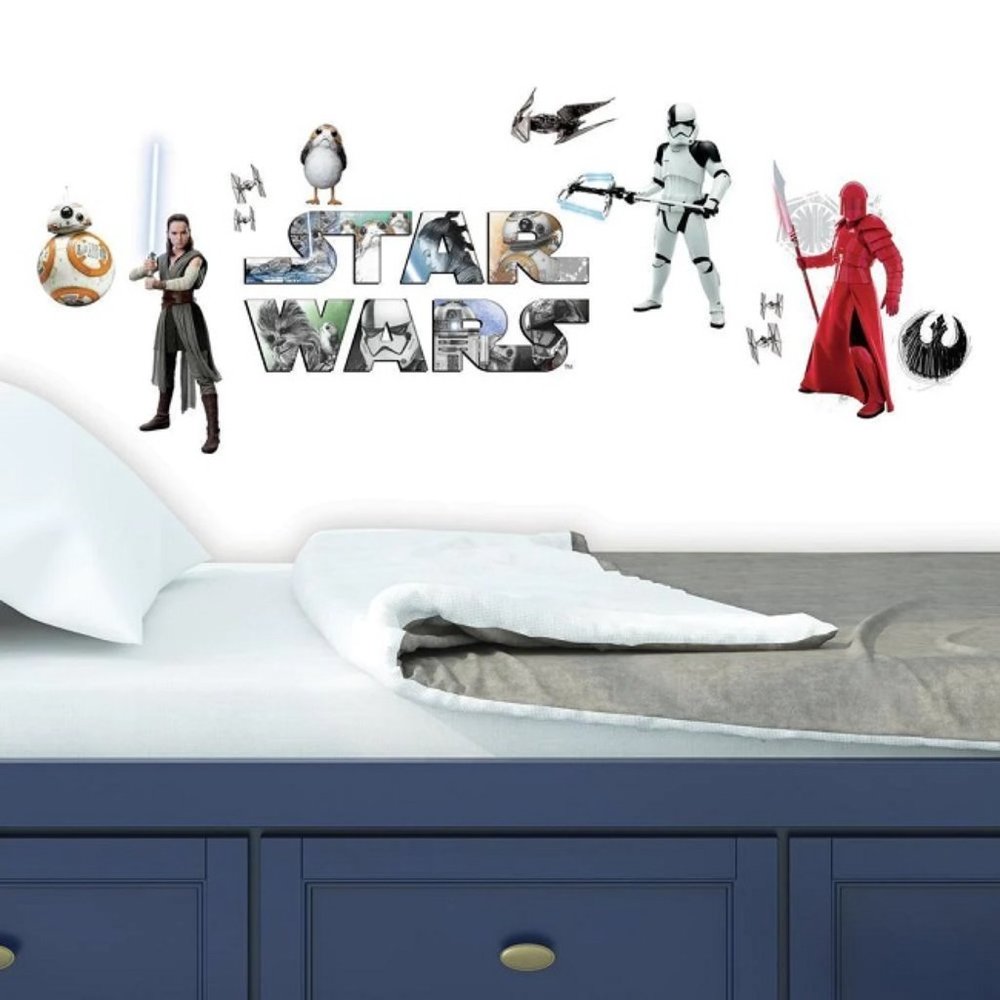 Star Wars Logo Peel Stick Wall Decals Home Decor Sticker Room Art Praetorian BB8